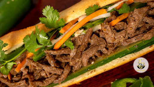 bahn mi sub with red meat